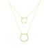 Colier argint placat cu aur galben cu cercuri DiAmanti Z1461NG_W-DIA (Argint 925‰ 3 g.)